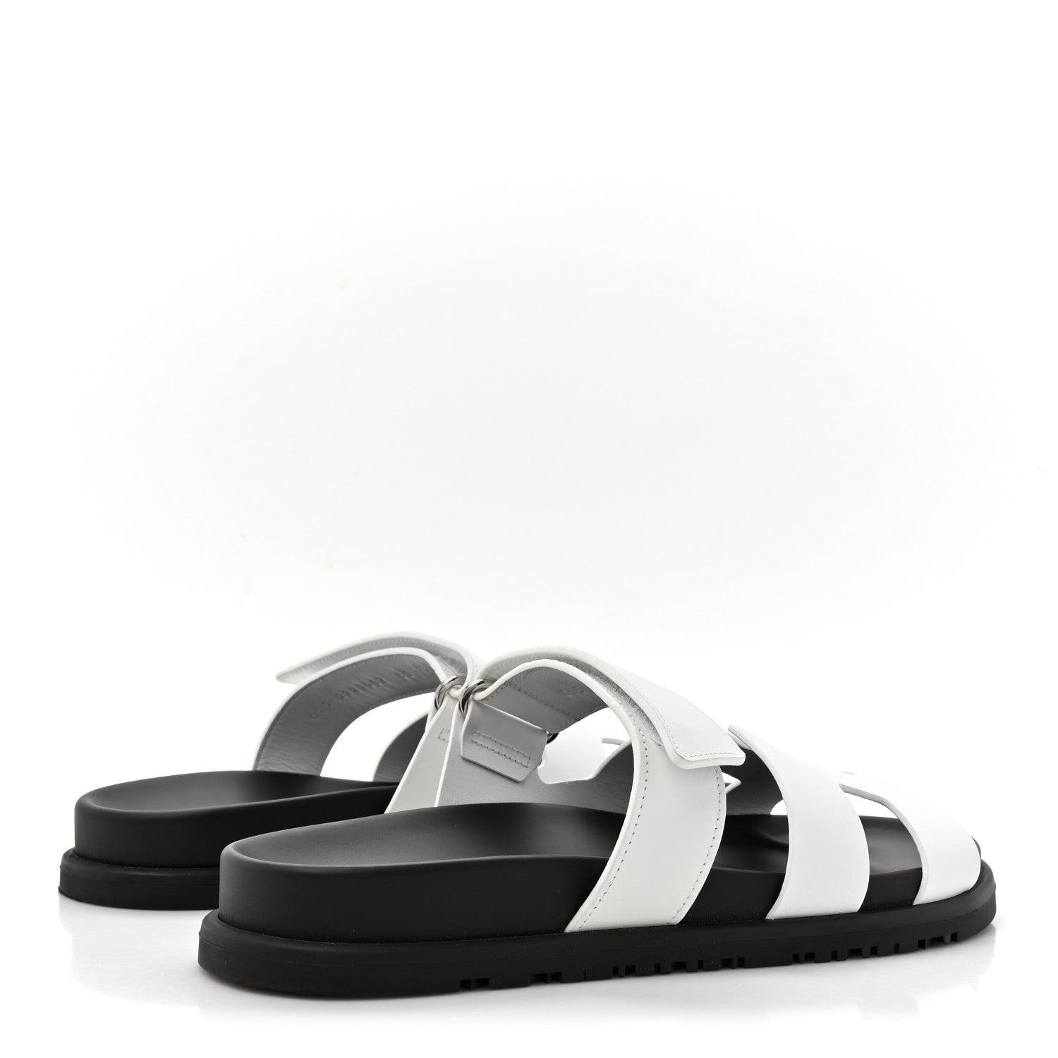 Hermes Calfskin Womens Chypre Sandals 38 White 5 of 8