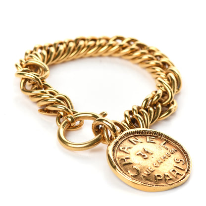 Chanel 31 Rue Cambon Paris Medallion Chain Bracelet Gold 1 of 4