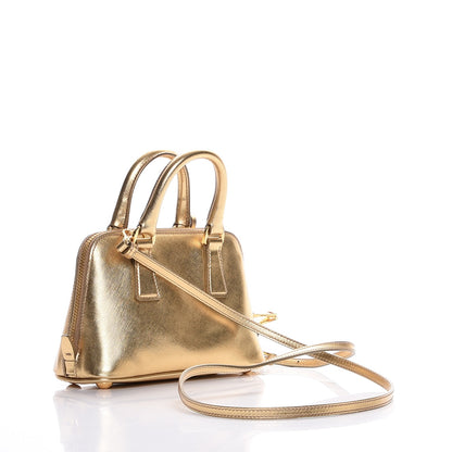 Prada Saffiano Lux Mini Promenade Tote Platino 3 of 9