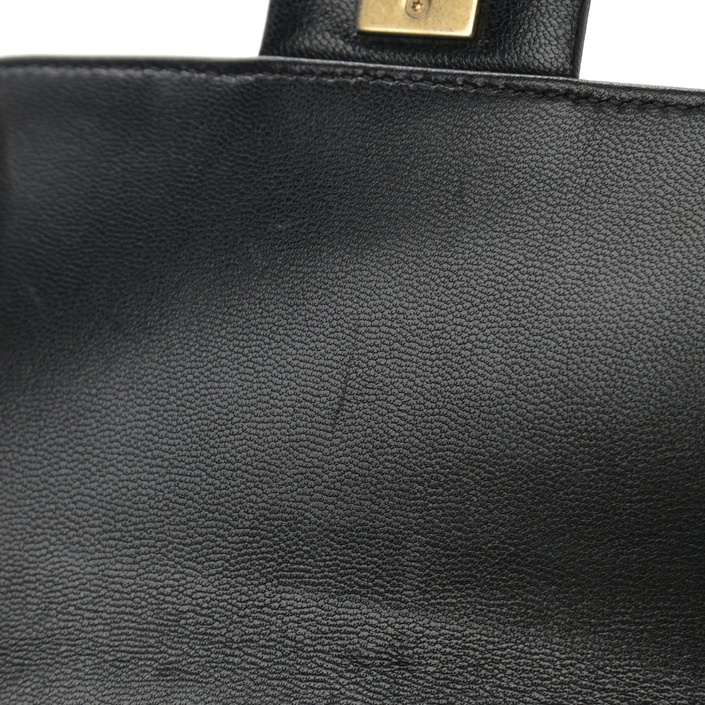 Goatskin Quilted Chic Pearls Flap Black