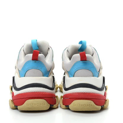 Balenciaga Fabric Mesh Womens Triple S Sneakers 38 White Blue Pink 5 of 10