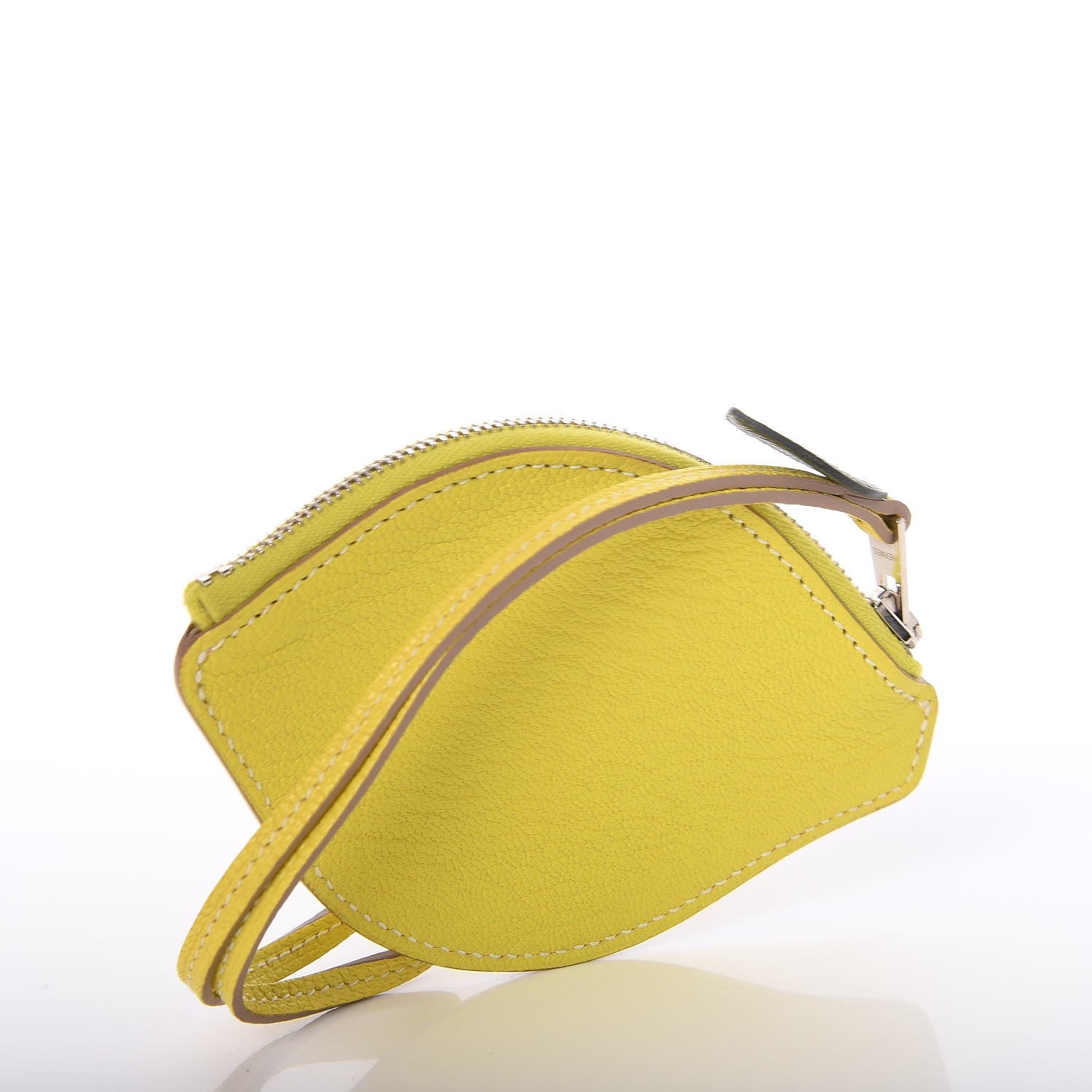Hermes Chevre Mysore Tutti Frutti Citron Coin Purse Charm Lime 3 of 7