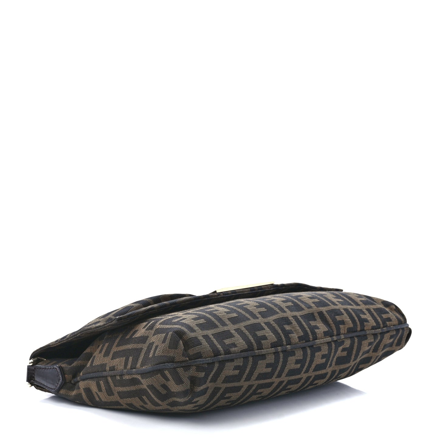 Zucca Patent Large Mia Shoulder Flap Tobacco