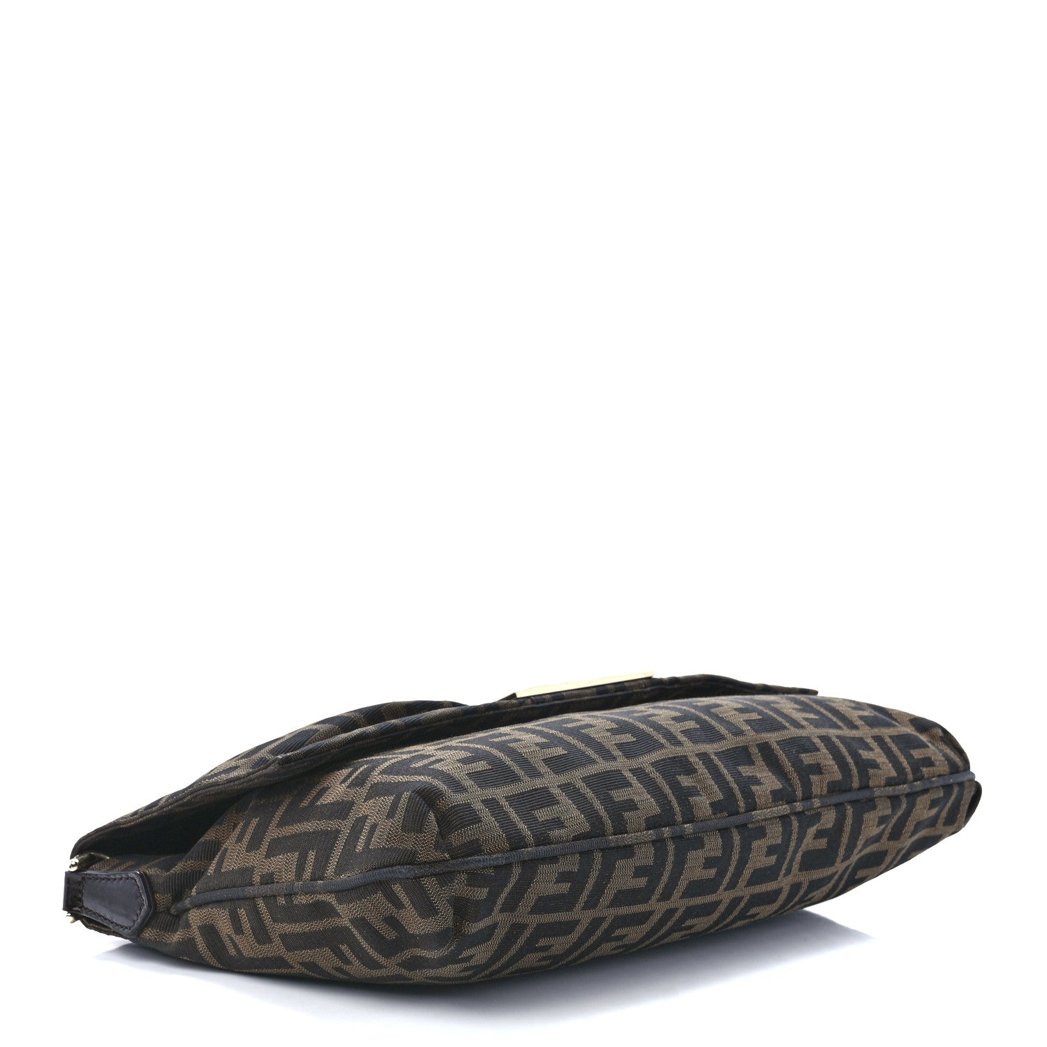 Fendi Zucca Patent Large Mia Shoulder Flap Tobacco 4 of 11