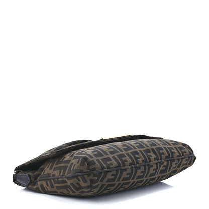 Fendi Zucca Patent Large Mia Shoulder Flap Tobacco 4 of 11
