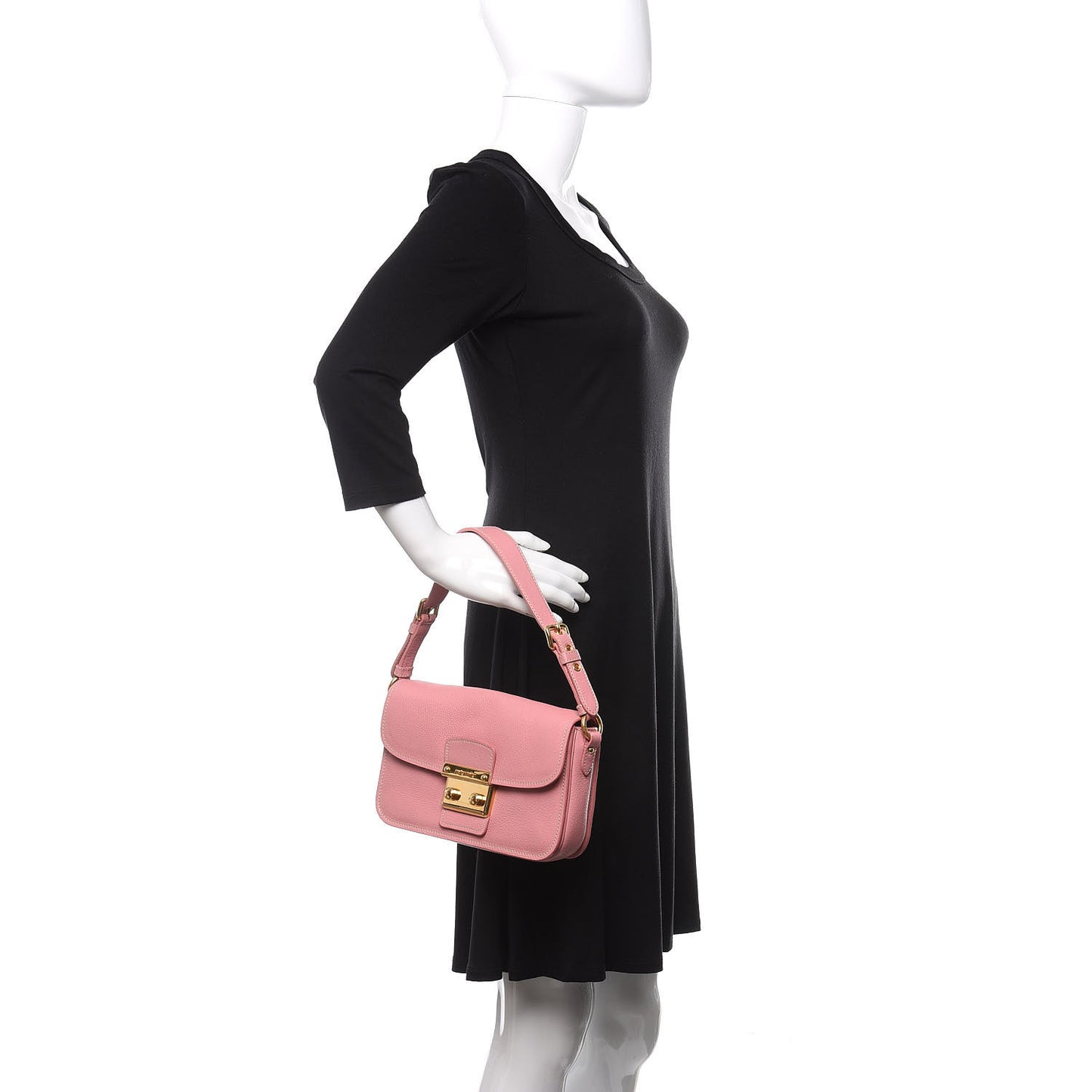 Goatskin Madras Shoulder Bag Rosa