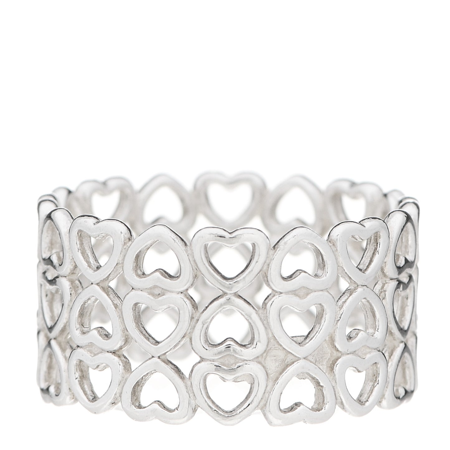 Sterling Silver Paloma Picasso Crown of Heart Band Ring 54 6.75
