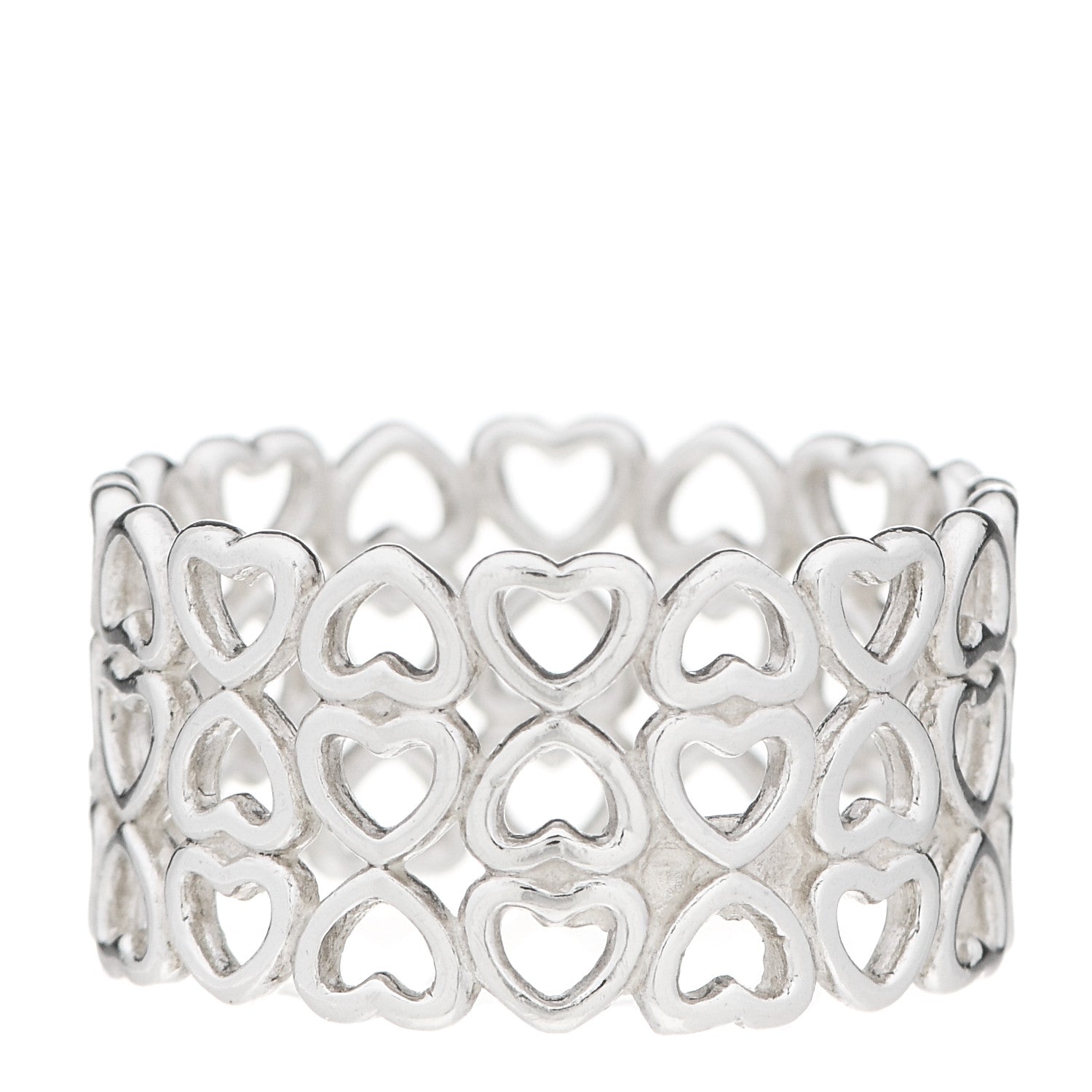 Tiffany Sterling Silver Paloma Picasso Crown of Heart Band Ring 54 6.75 3 of 5
