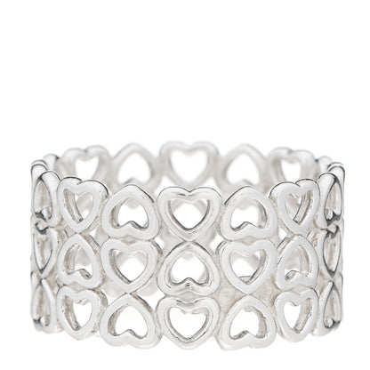 Tiffany Sterling Silver Paloma Picasso Crown of Heart Band Ring 54 6.75 3 of 5