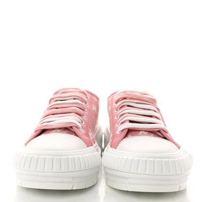 Louis Vuitton Denim Monogram Squad Sneakers 38 Pink 2 of 10