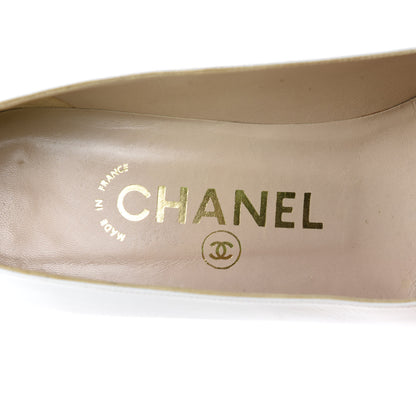 Chanel Patent Calfskin CC Cap Toe Pumps 38 White Black 8 of 10