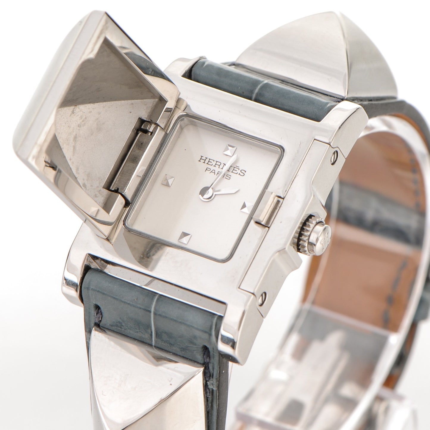 Stainless Steel Alligator 23mm Medor Watch Bleu Tempete