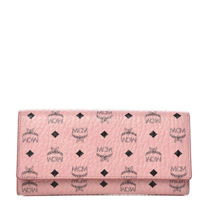 MCM Visetos Continental Flap Wallet Soft Pink 1 of 11