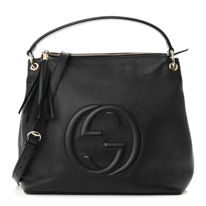 Gucci Pebbled Calfskin Large Soho Hobo Black 1 of 10