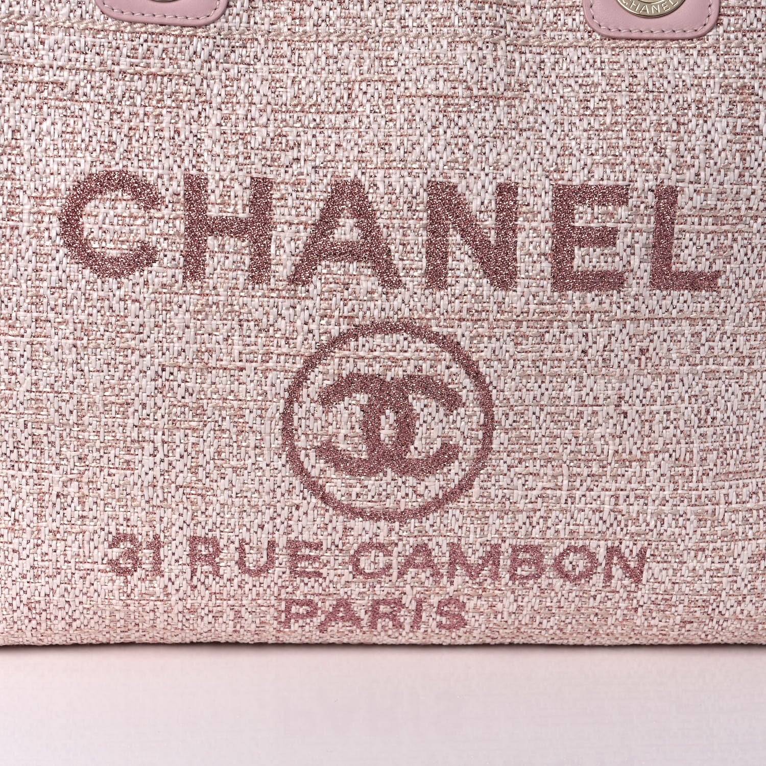 Chanel Lurex Boucle Deauville Tote Pink 8 of 11