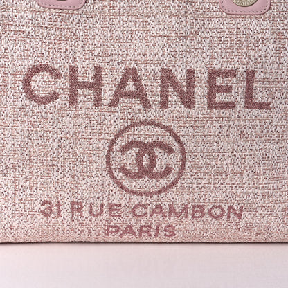 Chanel Lurex Boucle Deauville Tote Pink 8 of 11
