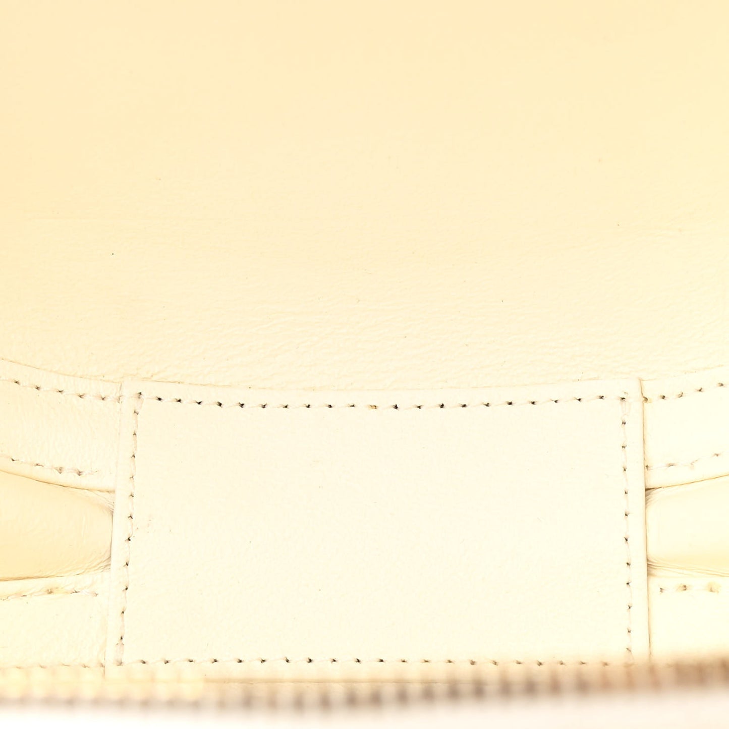 Embroidered Lambskin Chevron Quilted La Pausa Evening Bag White