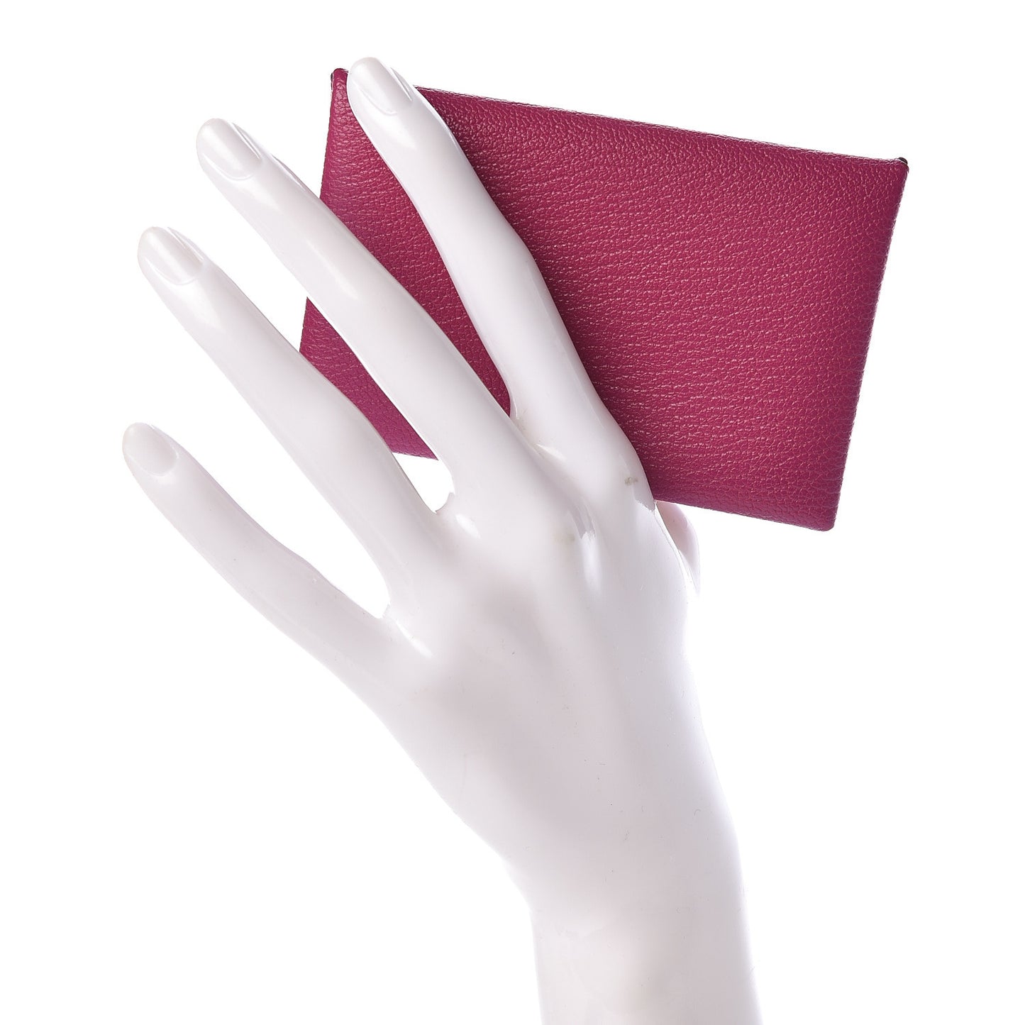 Chevre Mysore Calvi Card Case Rose Pourpre