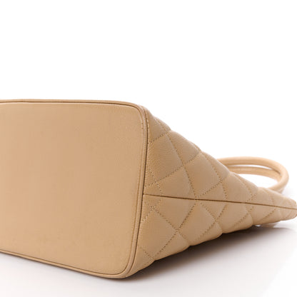 Chanel Caviar Quilted Medallion Tote Beige 10 of 11