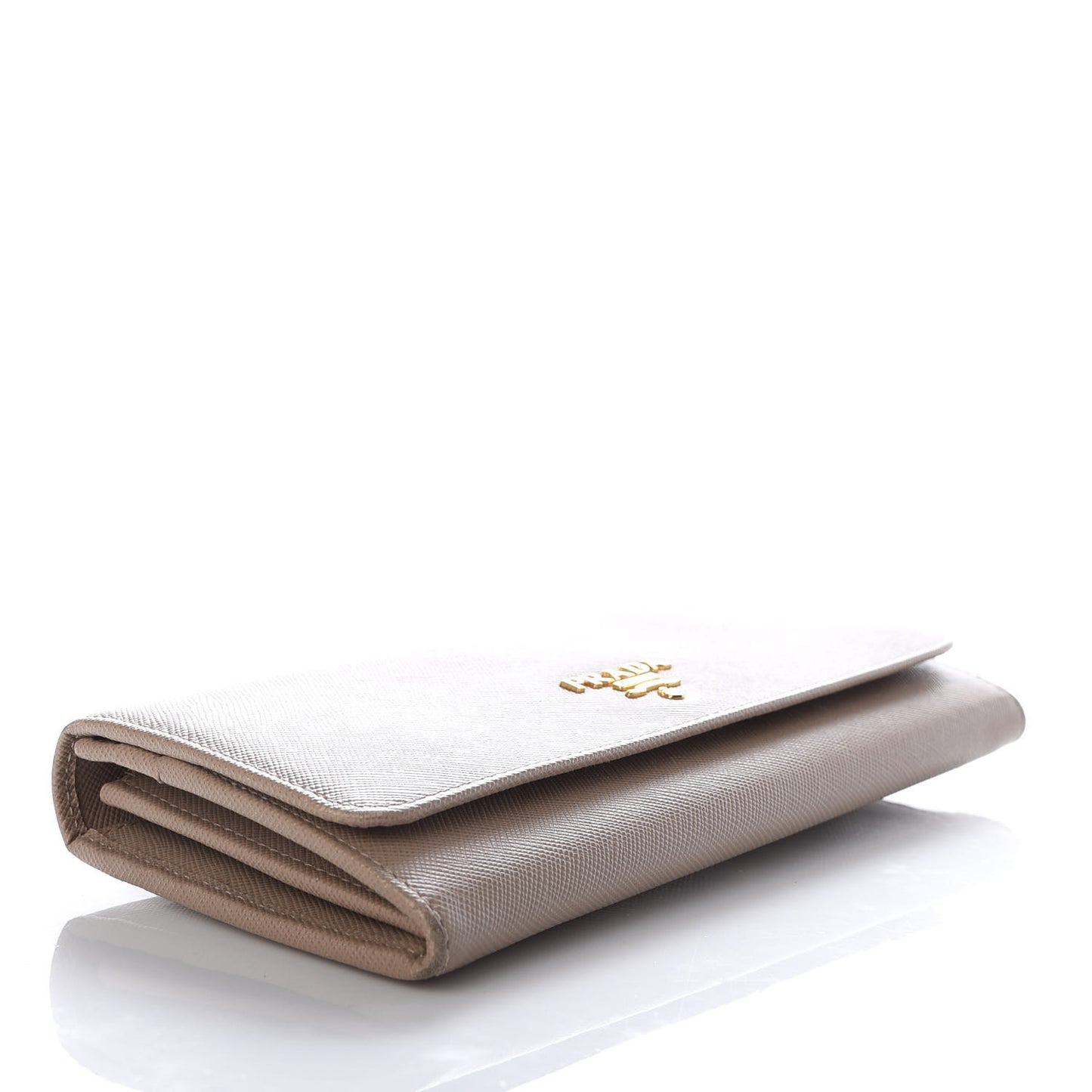 Saffiano Metal Continental Flap Wallet Cammeo