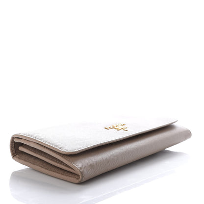 Prada Saffiano Metal Continental Flap Wallet Cammeo 4 of 7