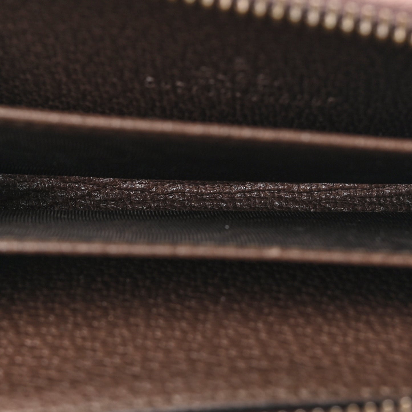 GG Supreme Web Ophidia Zip Around Card Case Brown