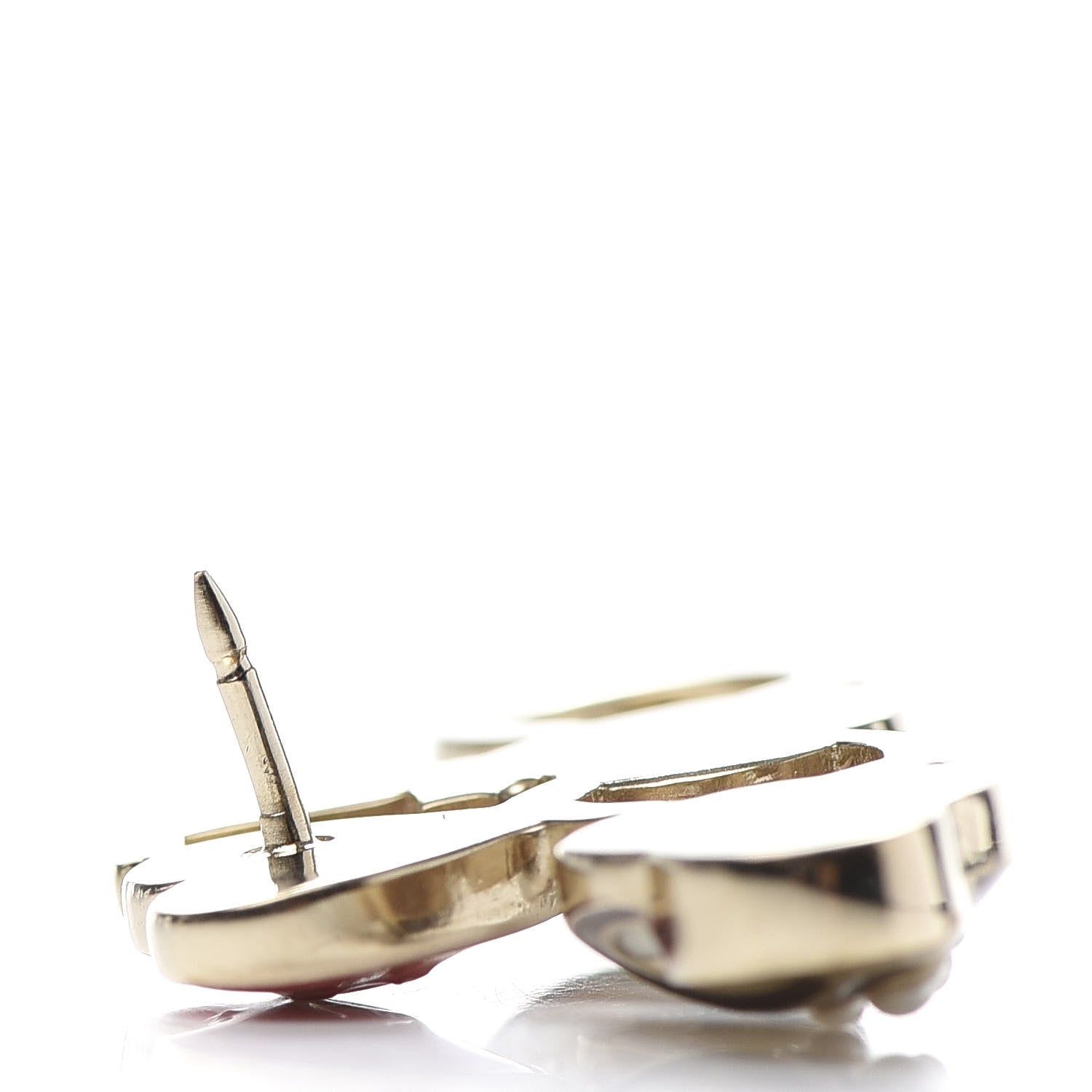 Chanel Metal Resin Pearl I Love Coco Brooch Gold Brown Pink 5 of 6