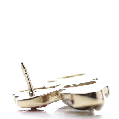 Chanel Metal Resin Pearl I Love Coco Brooch Gold Brown Pink 5 of 6