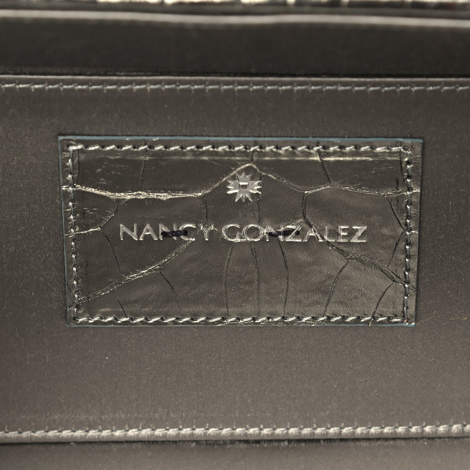 Nancy Gonzalez Metallic Crocodile Box Clutch Silver 5 of 6