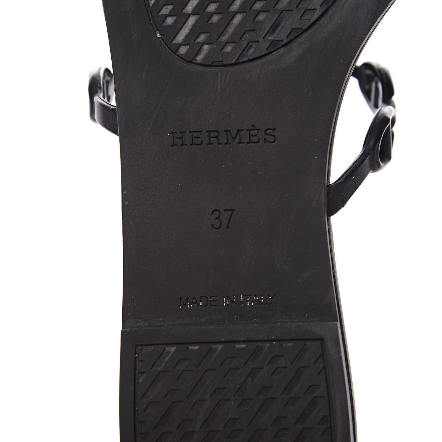 Rubber Chaine d'Ancre Rivage Sandals 37 Black