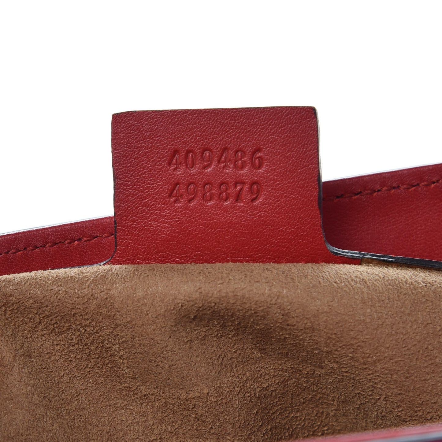 Moon Calfskin Bi-Color Medium Padlock Shoulder Bag New Rosette Hibiscus Red