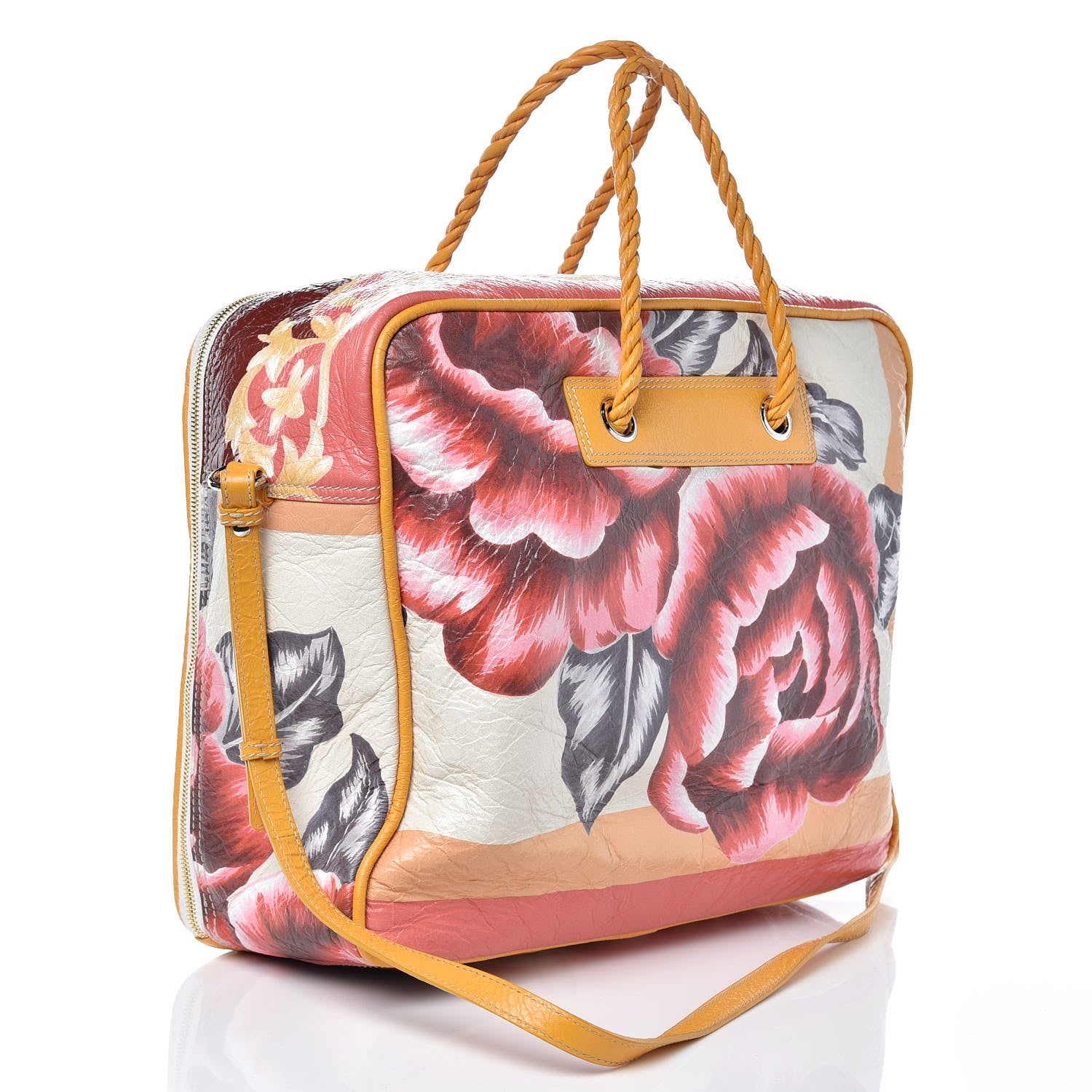 Balenciaga Agneau Floral Print Medium Blanket Square Tote Multicolor 3 of 7