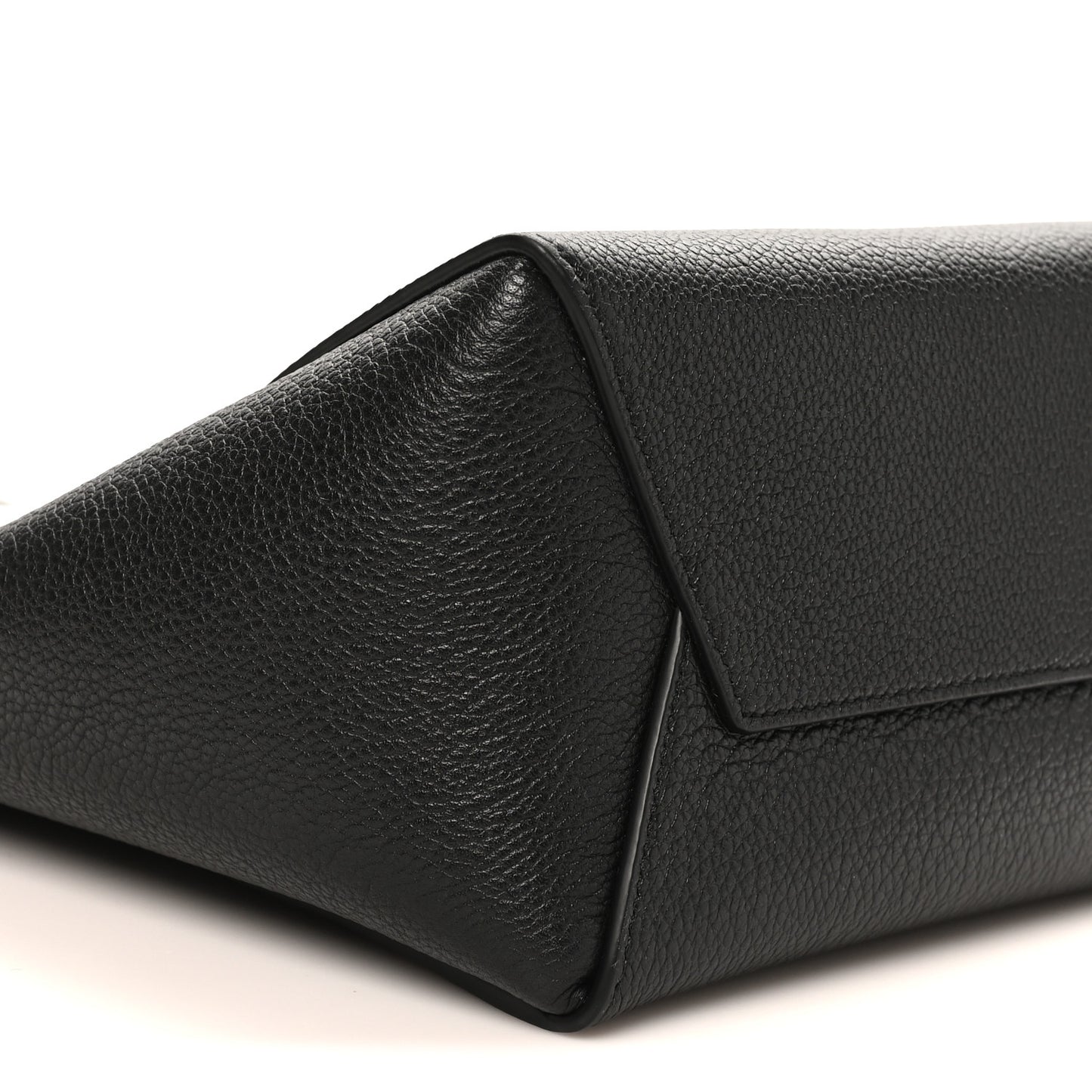 Soft Grained Calfskin Small Sangle Bucket Bag Black