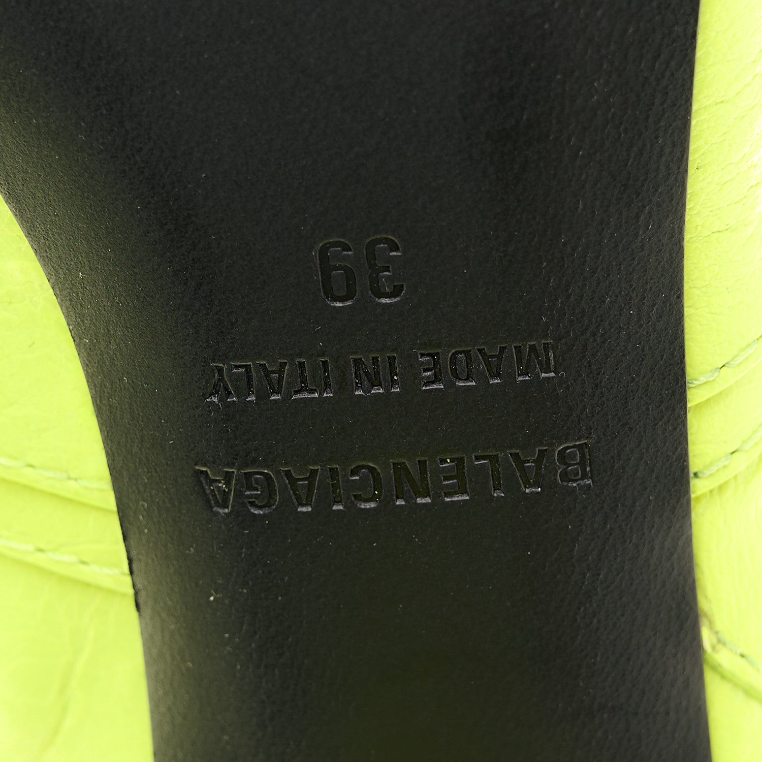 Balenciaga Agneau Arena Cagole 90mm Boots 39 Fluo Yellow 6 of 9