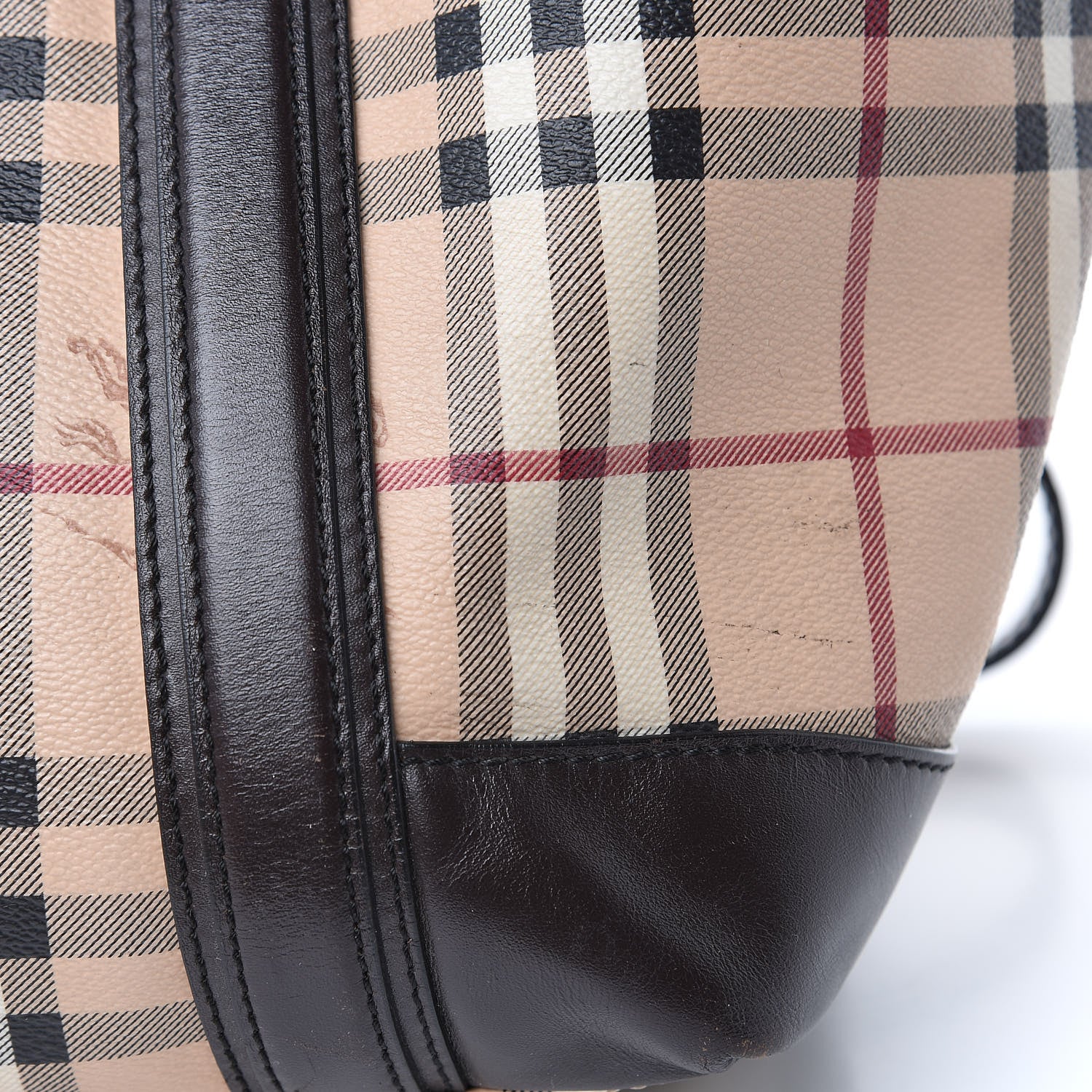 Burberry Haymarket Check Jameson Tote Chocolate 13 of 17