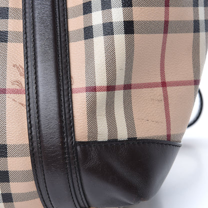 Burberry Haymarket Check Jameson Tote Chocolate 13 of 17