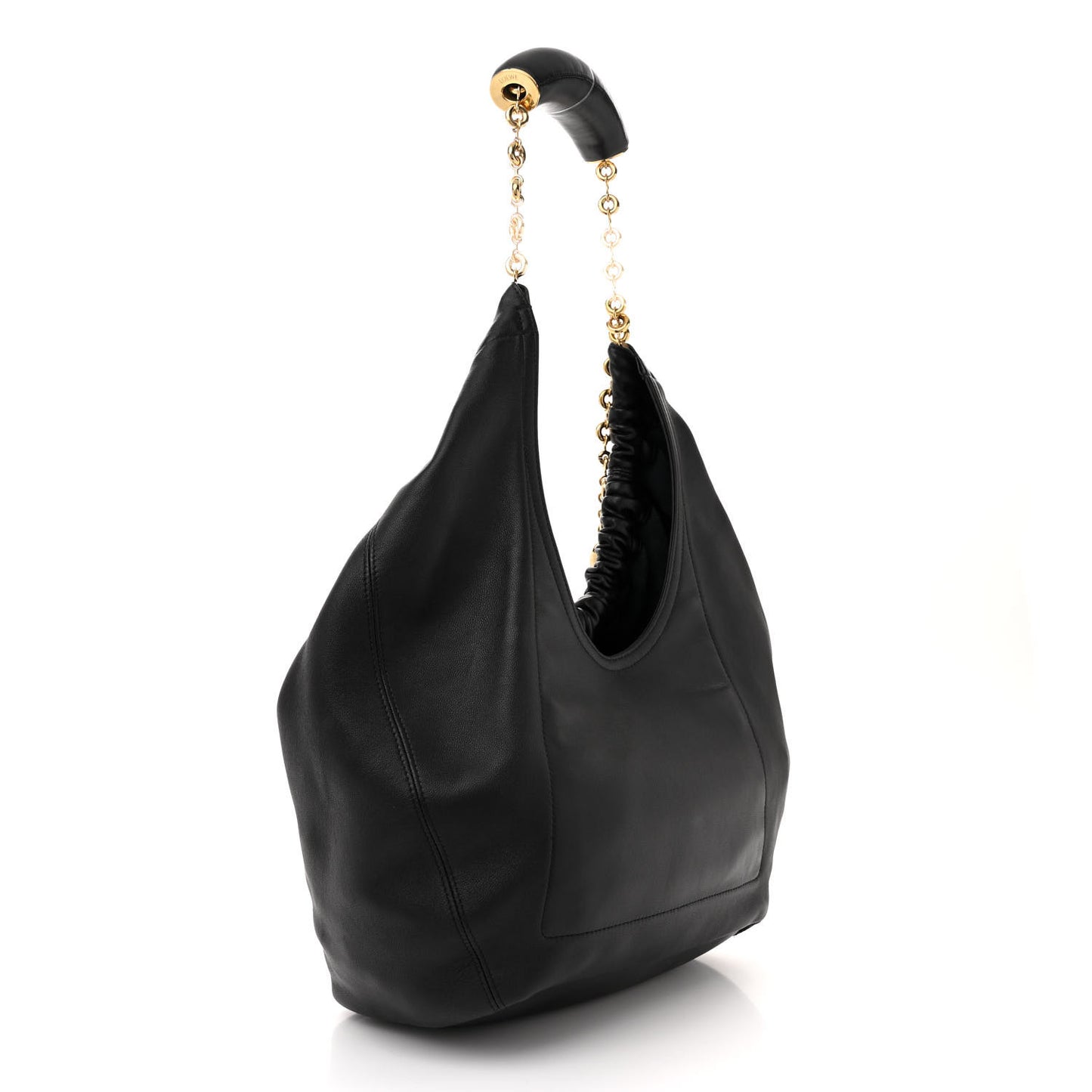 Nappa Medium Squeeze Bag Black