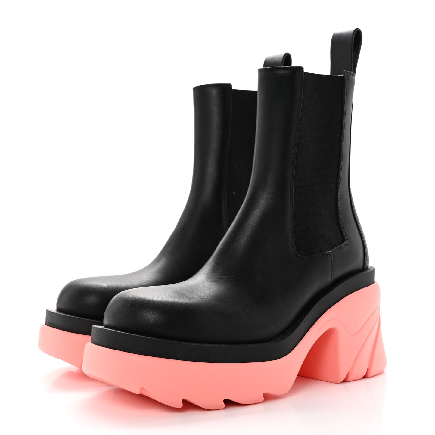 Calfskin The Flash Chelsea Boots 37 Black Flamingo