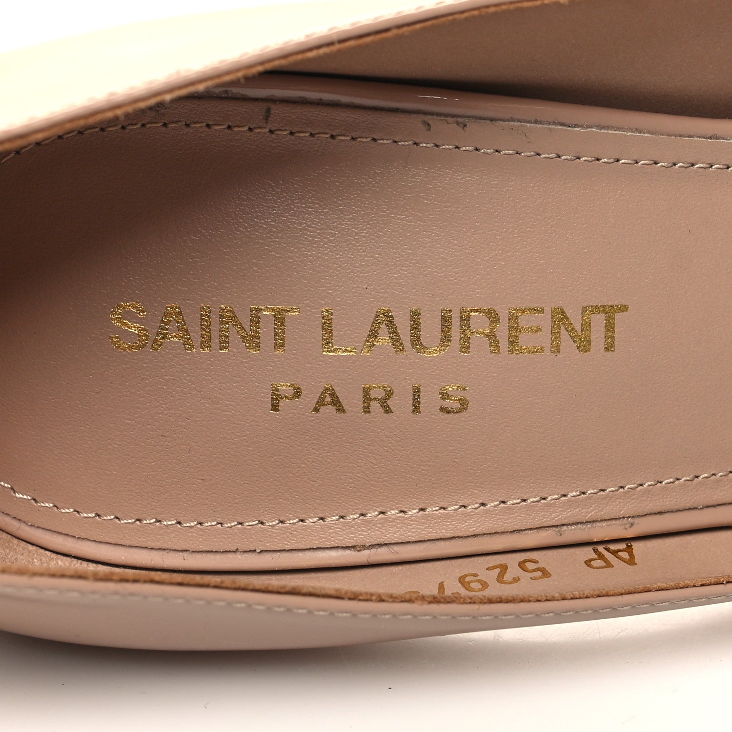 Saint Laurent Patent Calfskin Zoe 85 Pumps 38 Nude 8 of 8