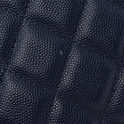 Chanel Caviar Quilted Large Cosmetic Case Navy 8 of 10