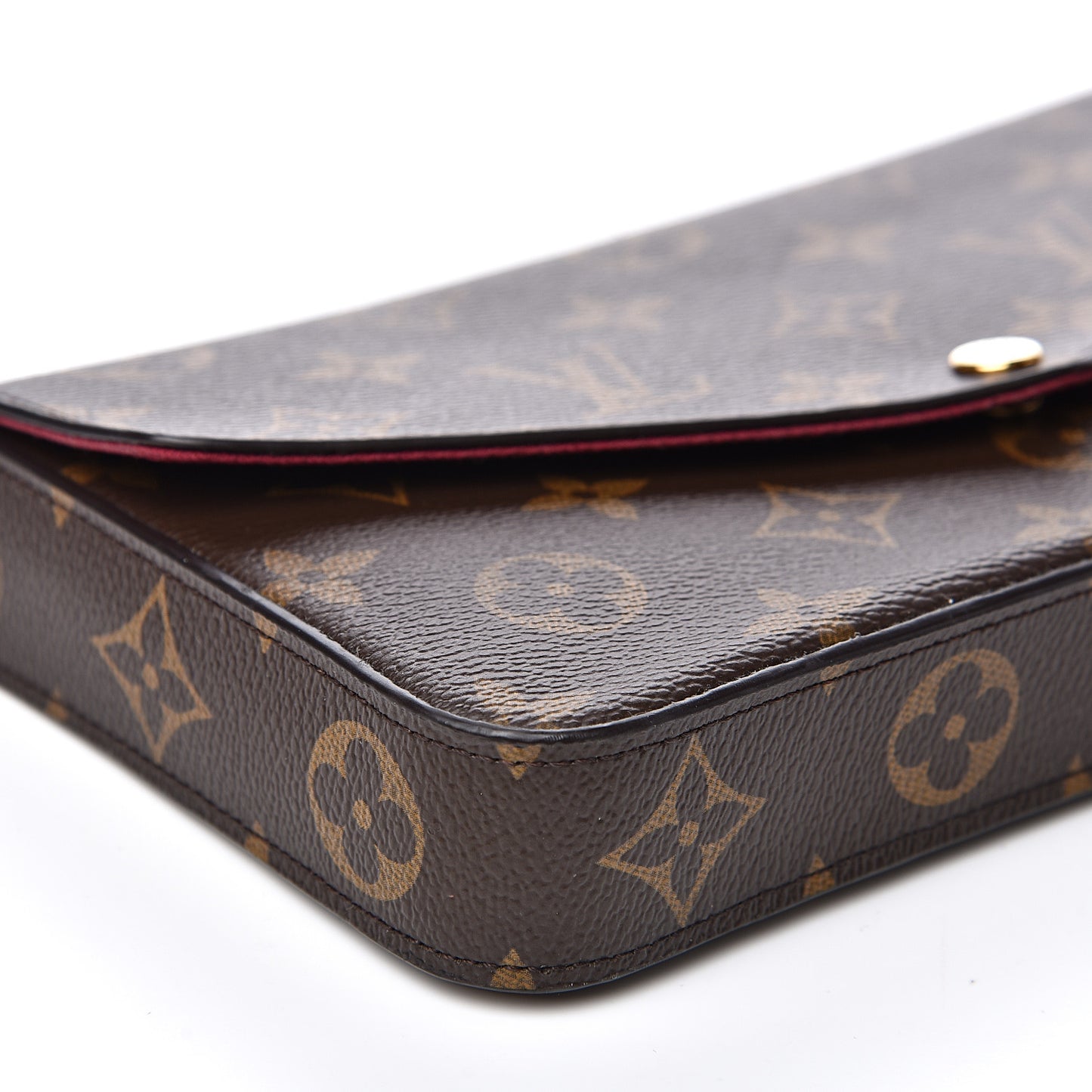 Monogram Pochette Felicie Chain Wallet Fuchsia