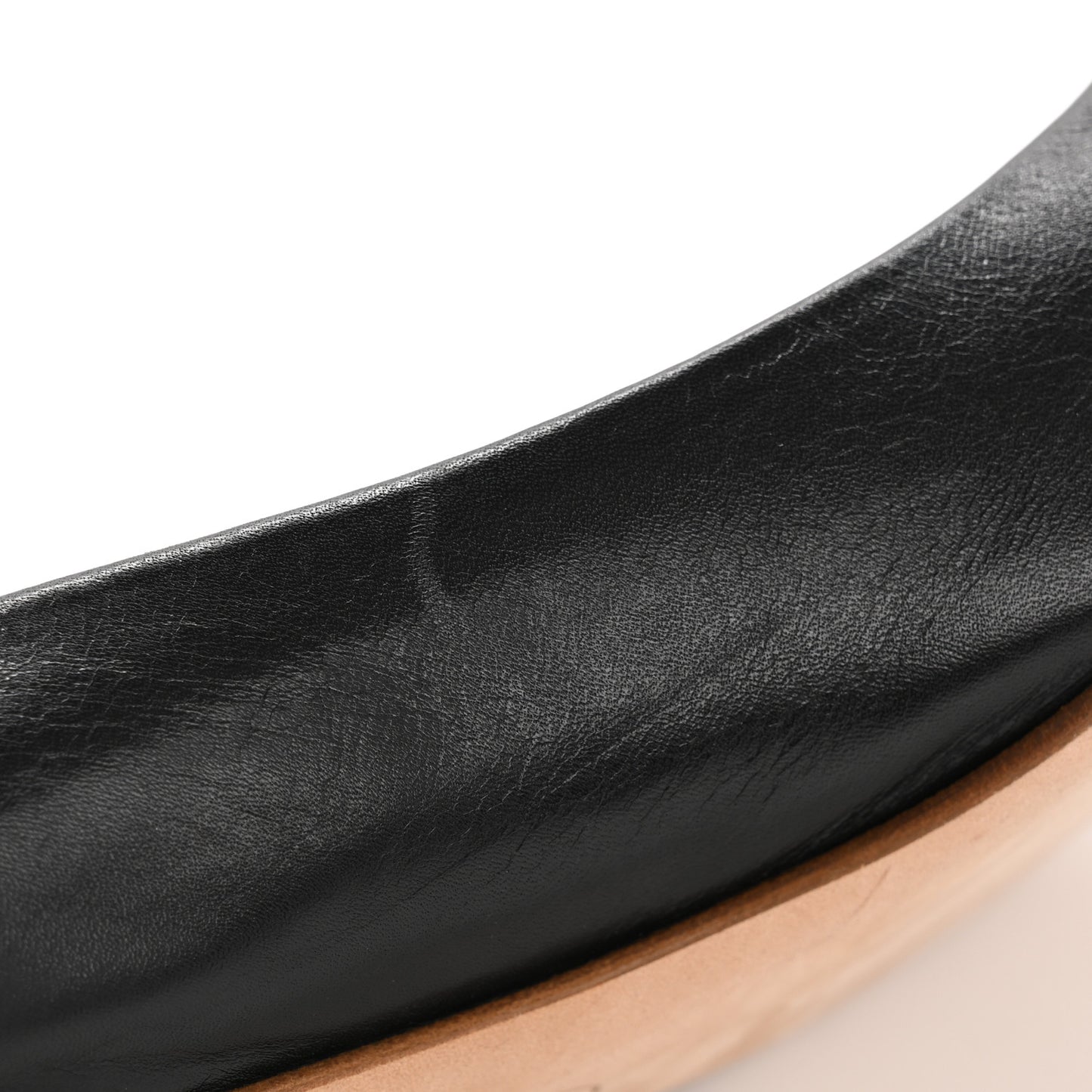 Lambskin Cap Toe Low Heel Chain Pumps 40 Black