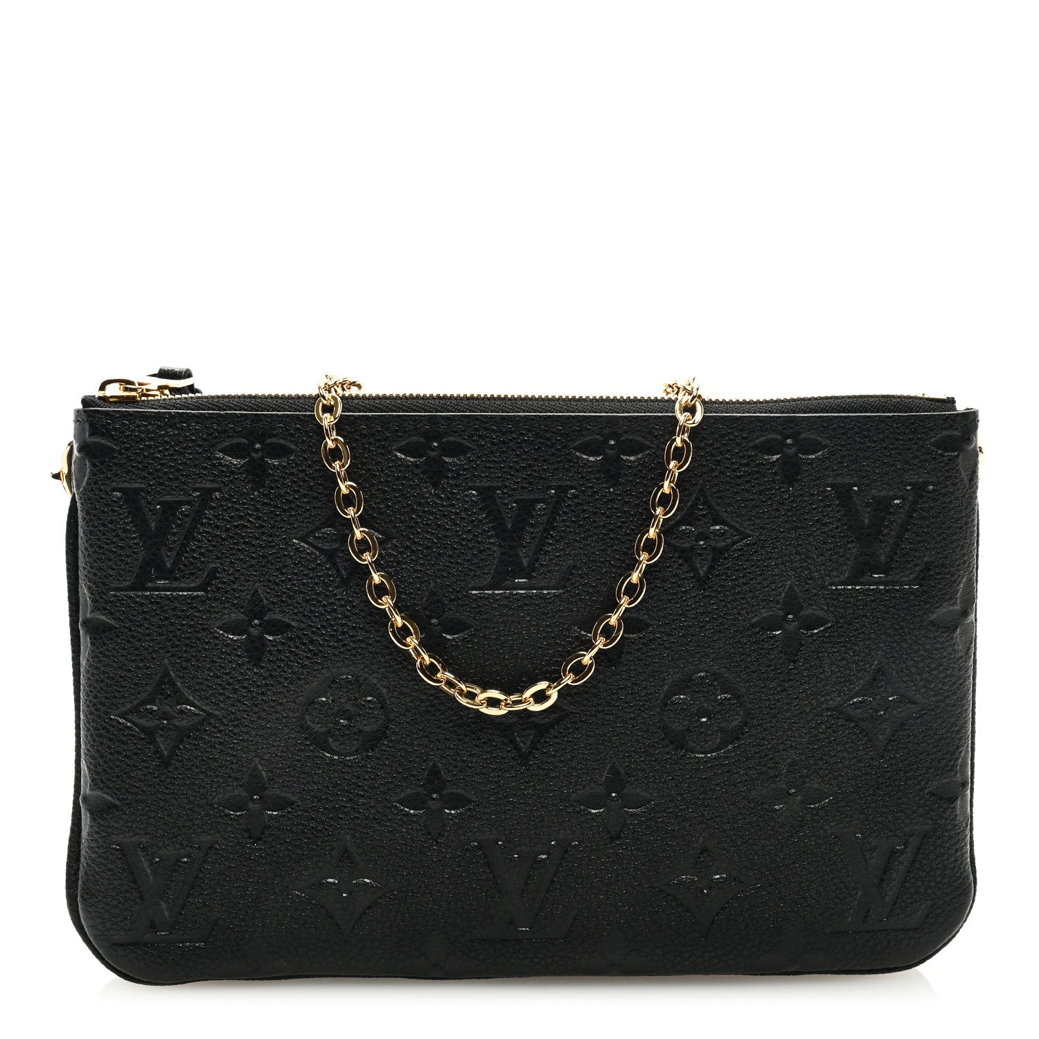 Louis Vuitton Empreinte Double Zip Pochette Black 1 of 9