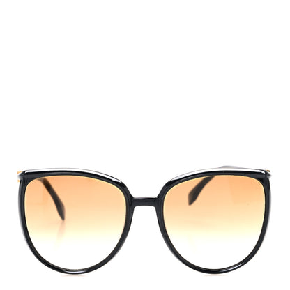 Fendi Accetate Cat Eye Sunglasses FF 0432/G/S Black Gold 2 of 6