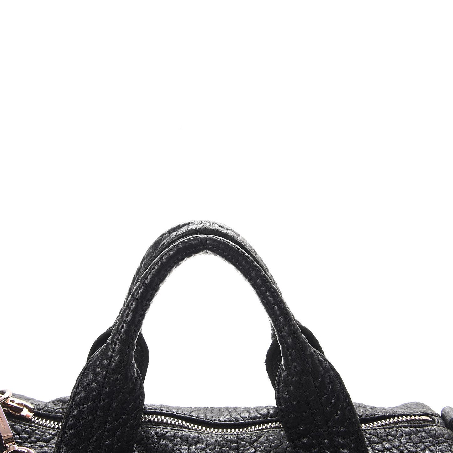 Pebbled Lambskin Rocco Black Rose Gold Hardware