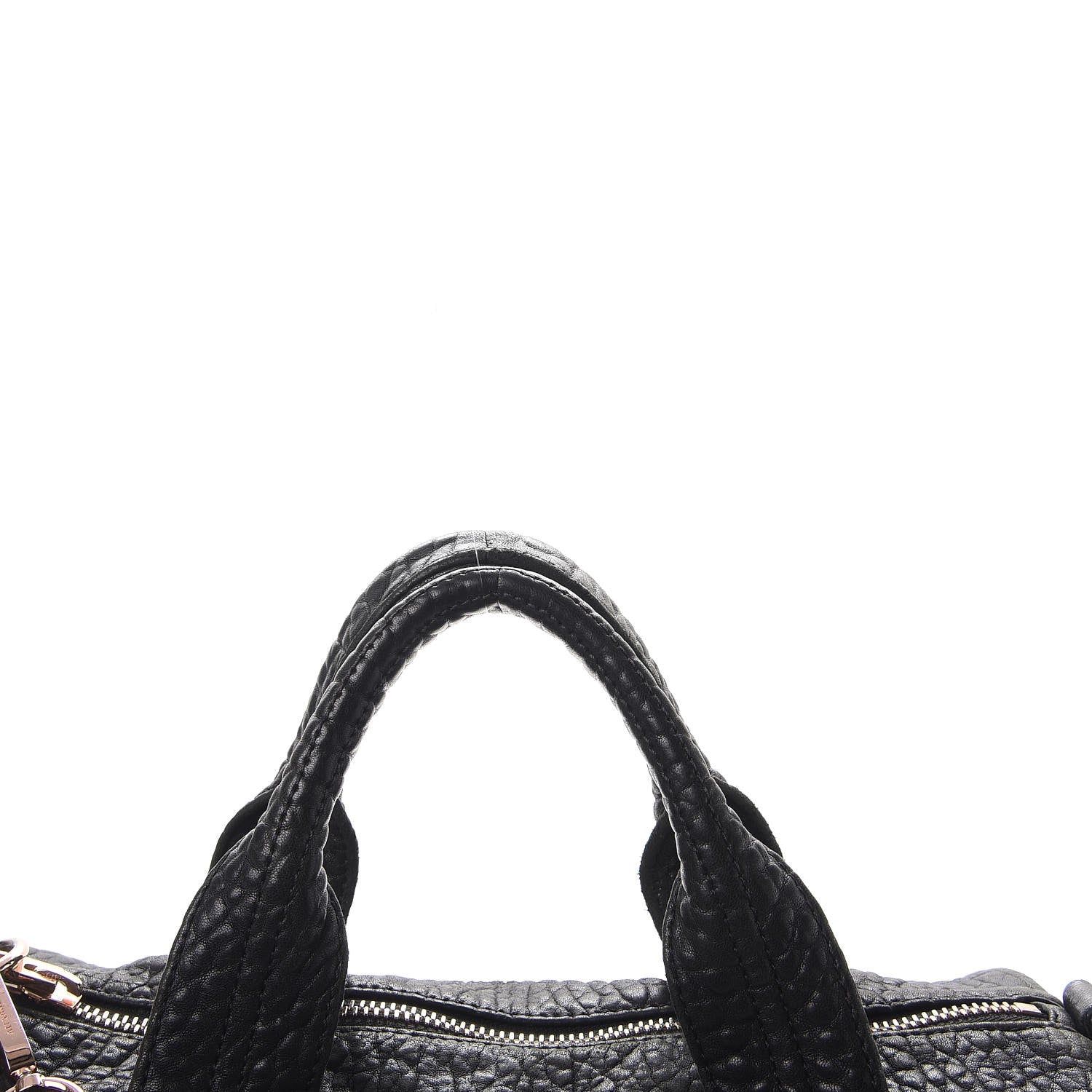 Alexander Wang Pebbled Lambskin Rocco Black Rose Gold Hardware 10 of 12