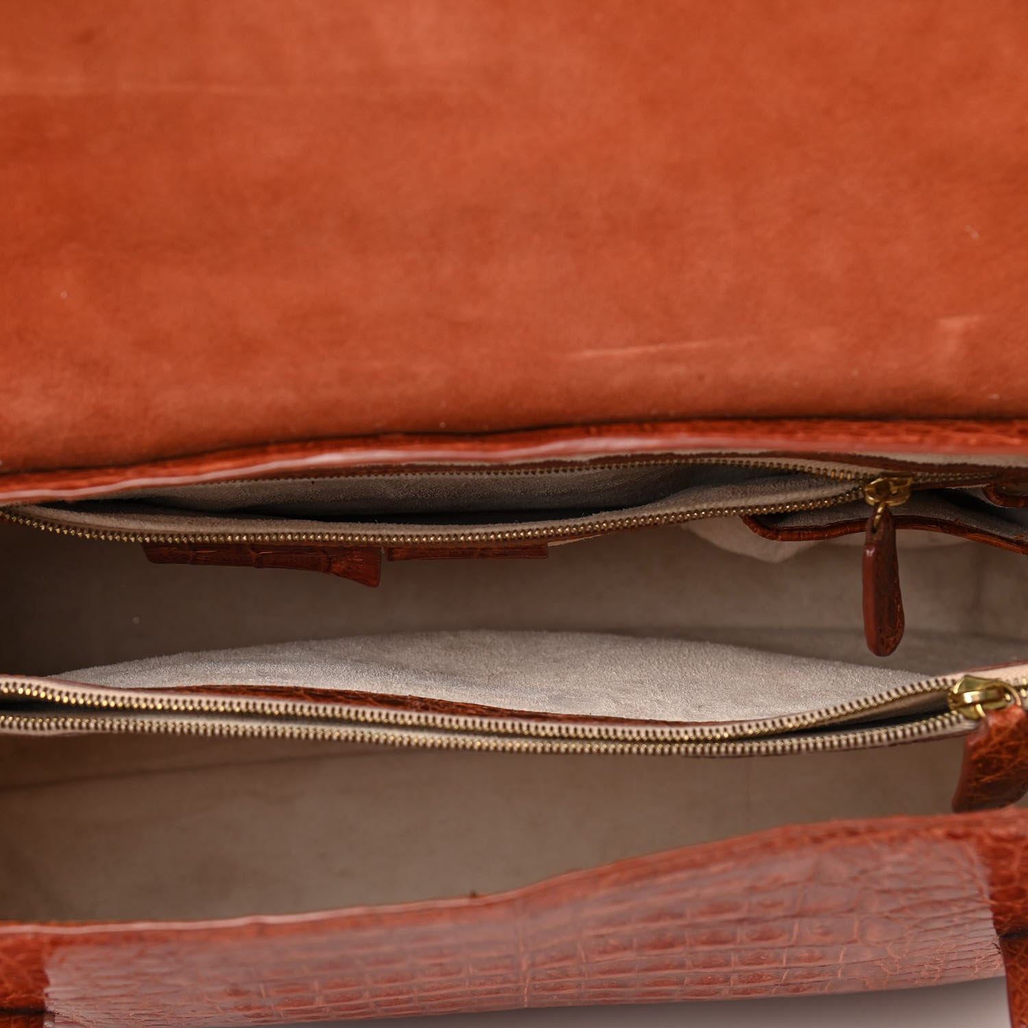 Nancy Gonzalez Crocodile Shoulder Bag Orange 5 of 11