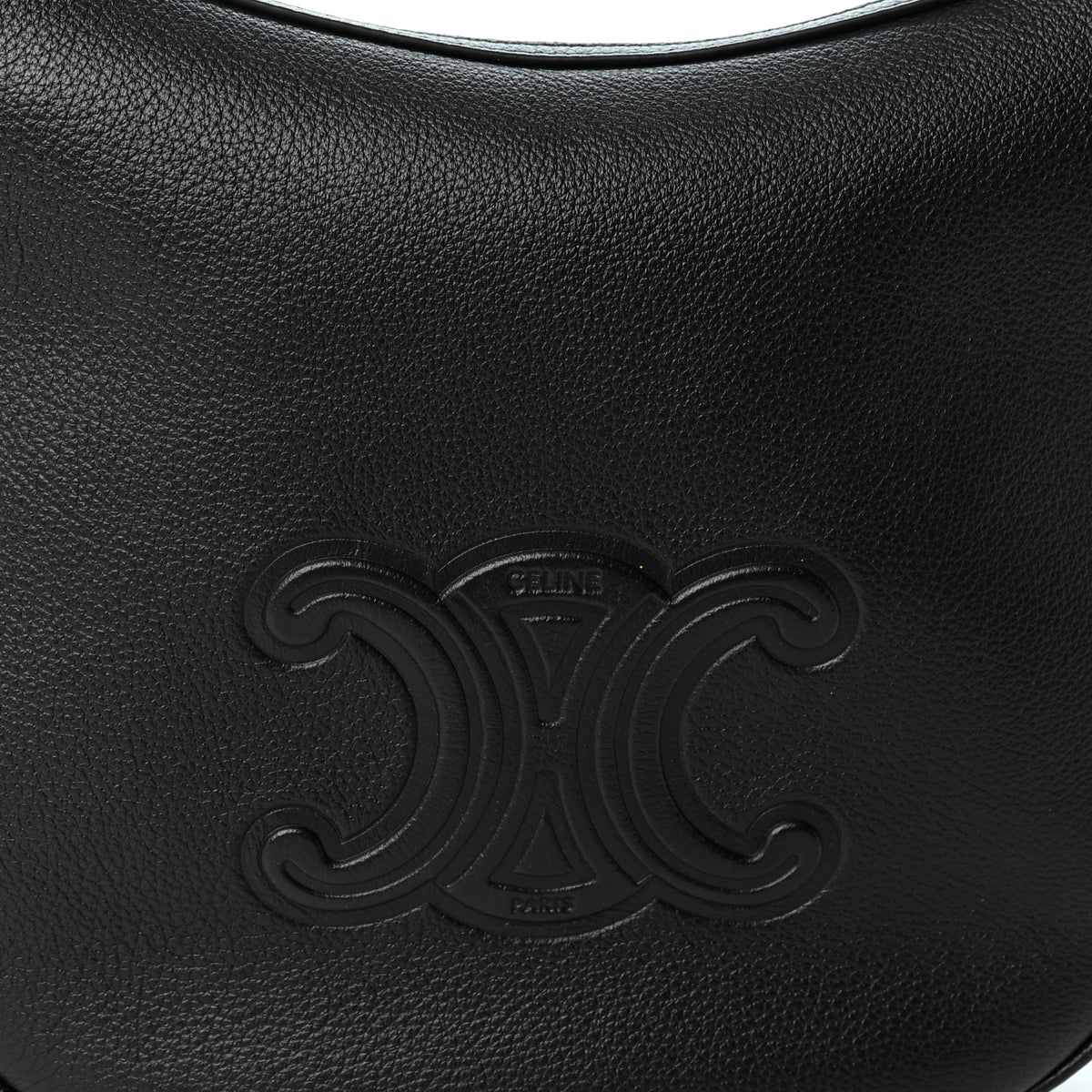 Celine Supple Calfskin Cuir Triomphe Small Heloise Shoulder Bag Black 7 of 9