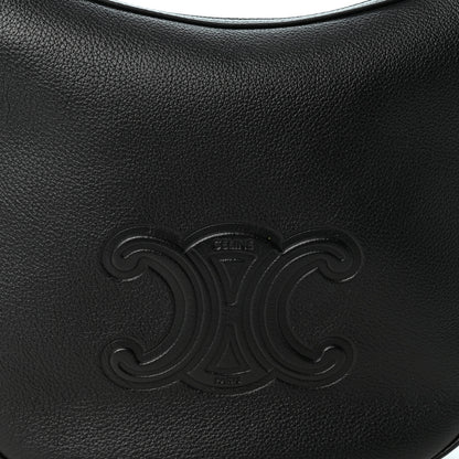 Celine Supple Calfskin Cuir Triomphe Small Heloise Shoulder Bag Black 7 of 9