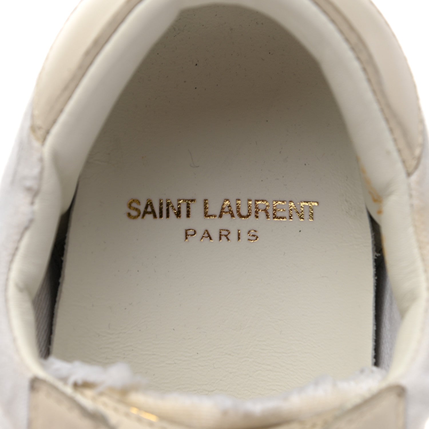 Saint Laurent Distressed Canvas Court Classic Sneakers 36.5 White 7 of 12